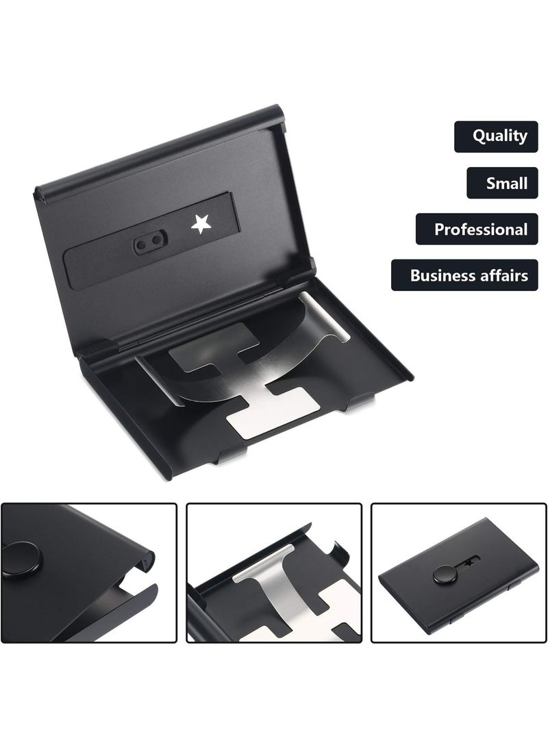 تاتو حامل بطاقة العمل محرك الإبهام الفولاذ المقاوم للصدأ اسم الشركة بطاقة حالة الشريحة المحمولة حامل اسم محفظة جيب تصميم لطيف للرجال والنساء - Image 3