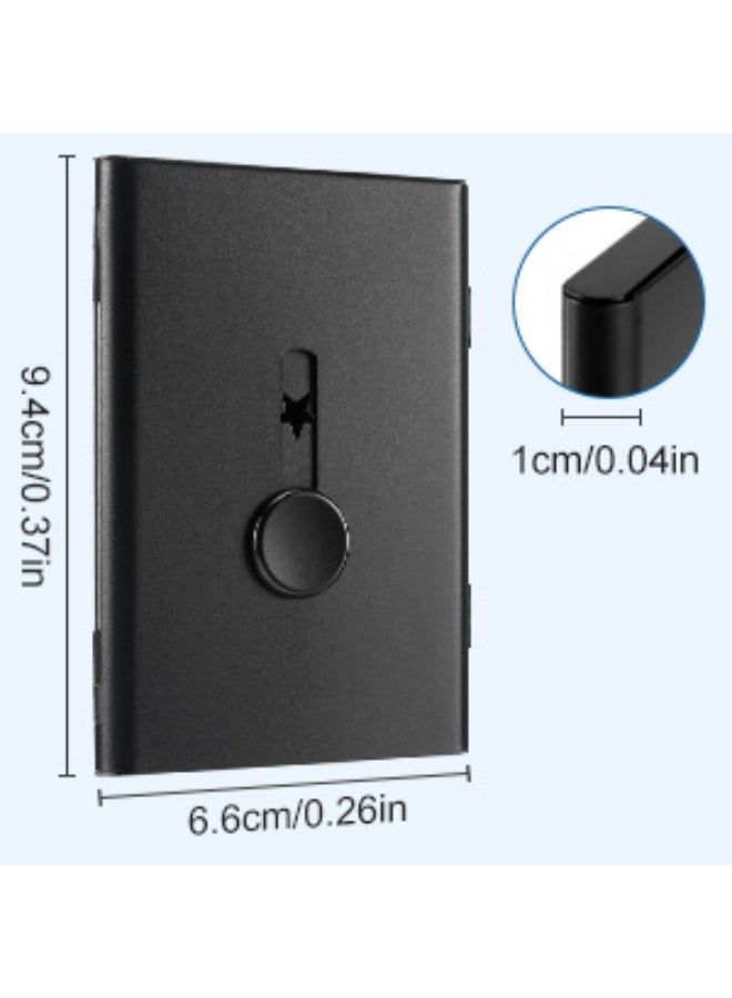 تاتو حامل بطاقة العمل محرك الإبهام الفولاذ المقاوم للصدأ اسم الشركة بطاقة حالة الشريحة المحمولة حامل اسم محفظة جيب تصميم لطيف للرجال والنساء - Image 5