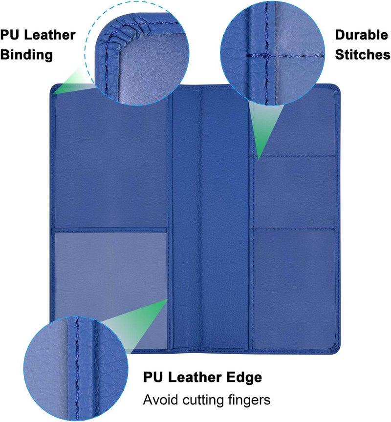 Wisdompro Car Document Holder Organiser, PU Leather Vehicle Insurance and Registration Holders Wallet Case for ID Card, Driving Licence, Key Contact Information Cards - Image 4