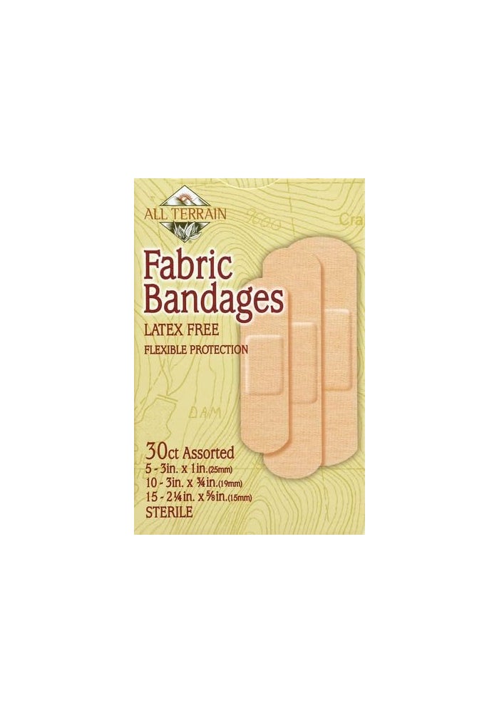 All Terrain Fabric Bandages - 30 Assorted Sizes for Flexible and Breathable Protection - Image 2