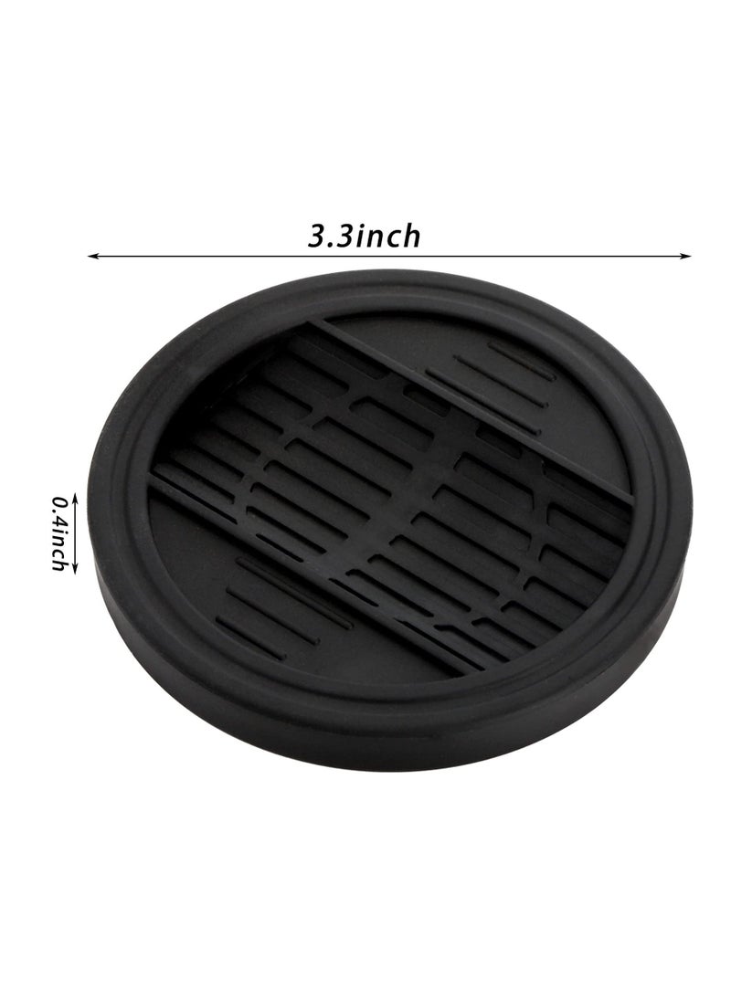 Generic Furniture Non-Slip Caster Pad, Rubber Round Floor Protectors, Furniture Feet Chair Leg Mat Office Chair Wheel Stoppers for Bed Cabinet Sofa Chair Table Piano Wheels (Black), 8 Pcs  - Image 4
