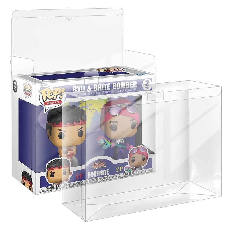 Clear Plastic Protector Case for 2PackFunkoPop Figures Protector Case Compatible with Funko Pop 2Pack Figures Boxes 5 Pack
