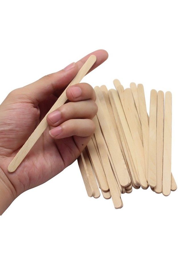 SelfTek 100 Pcs Wooden Wax Applicator Spatulas Sticks For Hair Removal And Smooth Skin Wax Popsicle Stick Eyebrow Waxing Sticks For Lip Nose Wax Applicator Sticks  - Image 3