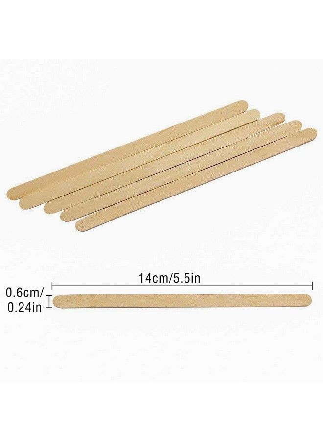 SelfTek 100 Pcs Wooden Wax Applicator Spatulas Sticks For Hair Removal And Smooth Skin Wax Popsicle Stick Eyebrow Waxing Sticks For Lip Nose Wax Applicator Sticks  - Image 4