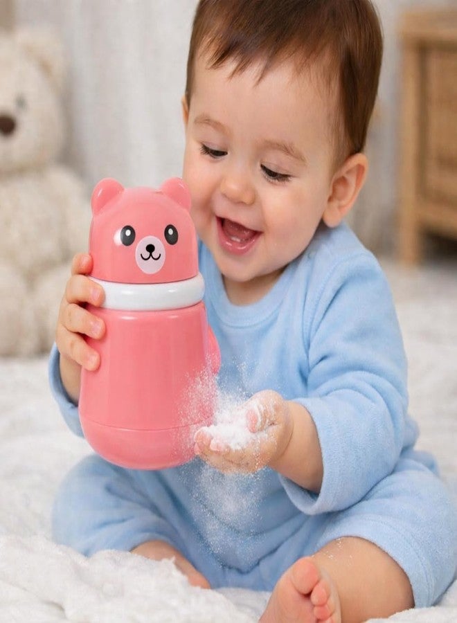 Alya The Cheeky Kidzz Baby Grooming Nail Care Kit with Cute Bear Design Talcum Powder Puff Container & Protective Travel Case BPA Free for Babies (Design 59) - Image 3