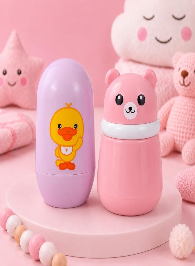 Alya The Cheeky Kidzz Baby Grooming Nail Care Kit with Cute Bear Design Talcum Powder Puff Container & Protective Travel Case BPA Free for Babies (Design 59) - Image 1