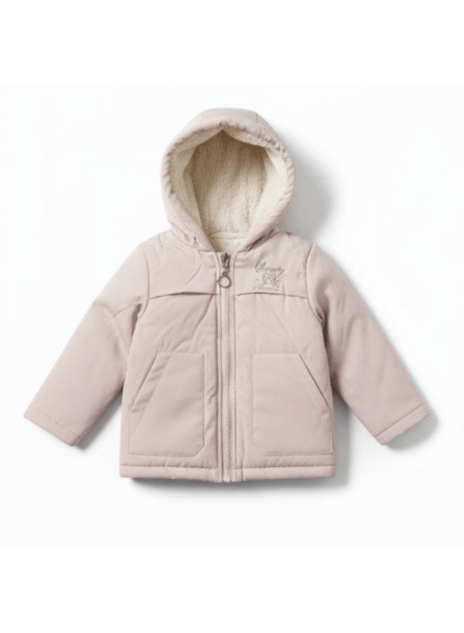 alqarat Kids’ Winter Jacket with Hood and Padded Lining - Image 4