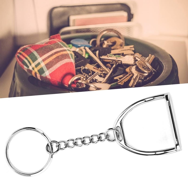 klarako Cowhide Keychain, Horse Keychain Simple Design Rustproof for Decoration - Image 2