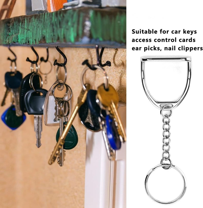 klarako Cowhide Keychain, Horse Keychain Simple Design Rustproof for Decoration - Image 4