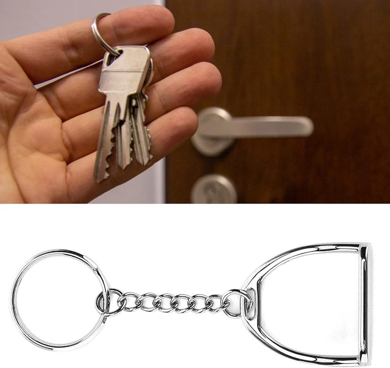 klarako Cowhide Keychain, Horse Keychain Simple Design Rustproof for Decoration - Image 3