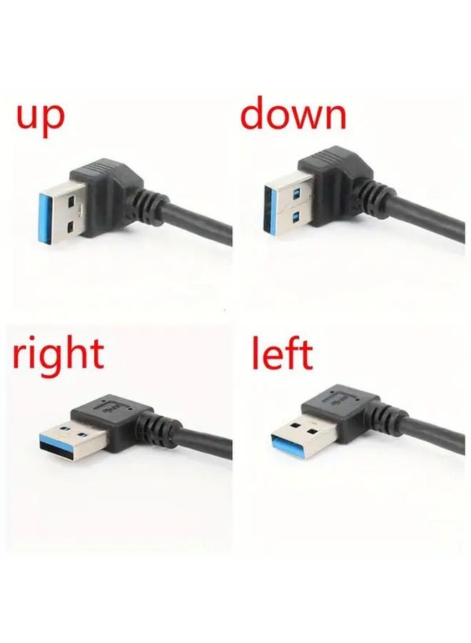 High Speed USB 3 0 Extension Cable 0 2m Right Angle Adapter Male to Female - Image 3