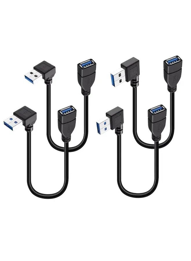 High Speed USB 3 0 Extension Cable 0 2m Right Angle Adapter Male to Female - Image 5