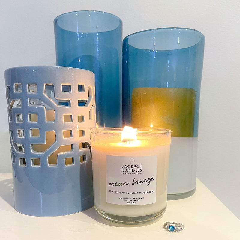 Jackpot Candles Ocean Breeze Candle With Ring Inside (Surprise Jewelry Valued At $15 To $5 000) Ring Size 7 - Image 5