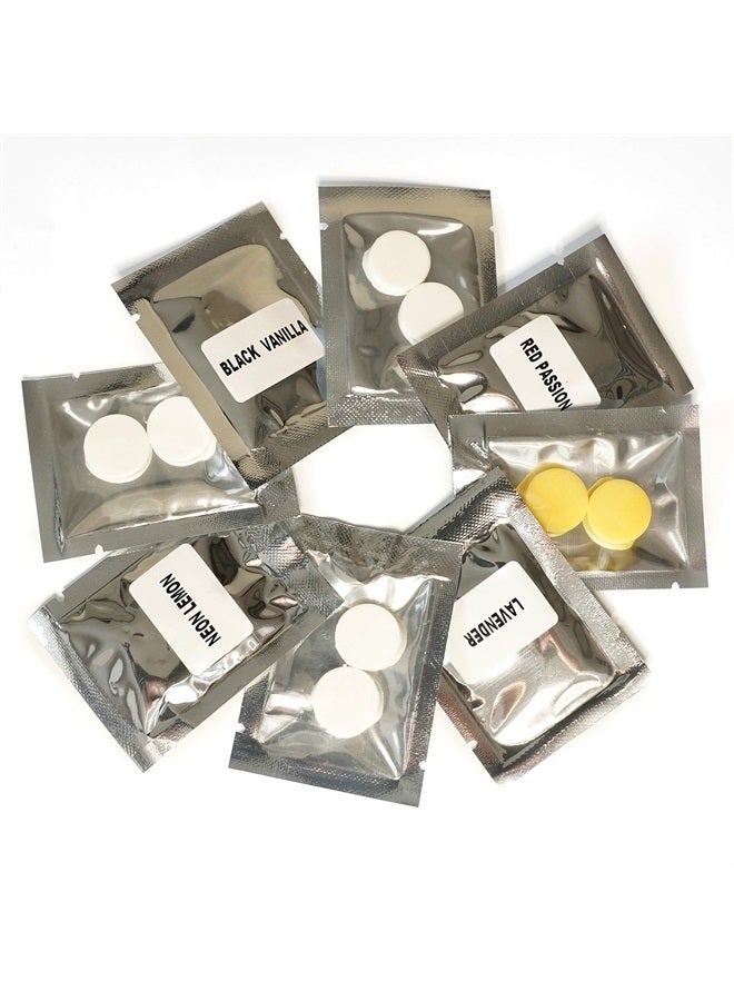 8 عبوات من معطر هواء السيارة مع قطع استبدال برائحة صلبة مع 8 روائح عينة (2 قطعة لكل عبوة، 16 قطعة) - Image 1