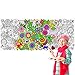 Dvbonike Jumbo Mandala Coloring Poster Giant Flower DIY Drawing Paper Art Blank Banner 551 x 236 Inch Colorin Table Cover Wall Decoration School Group Activities for Kids Arts Craft Party Suppiles - Image 3