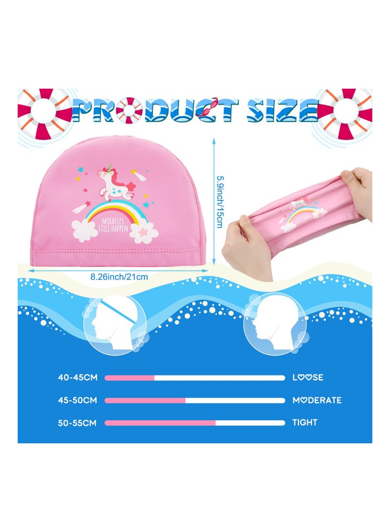 SOLARAE Unicorn Swimming Cap for Kids - Waterproof Swim Hat for Girls, Boys, Toddlers & Children, Perfect for Long or Short Hair, Ideal for Swimming and Bathing Activities. - Image 4