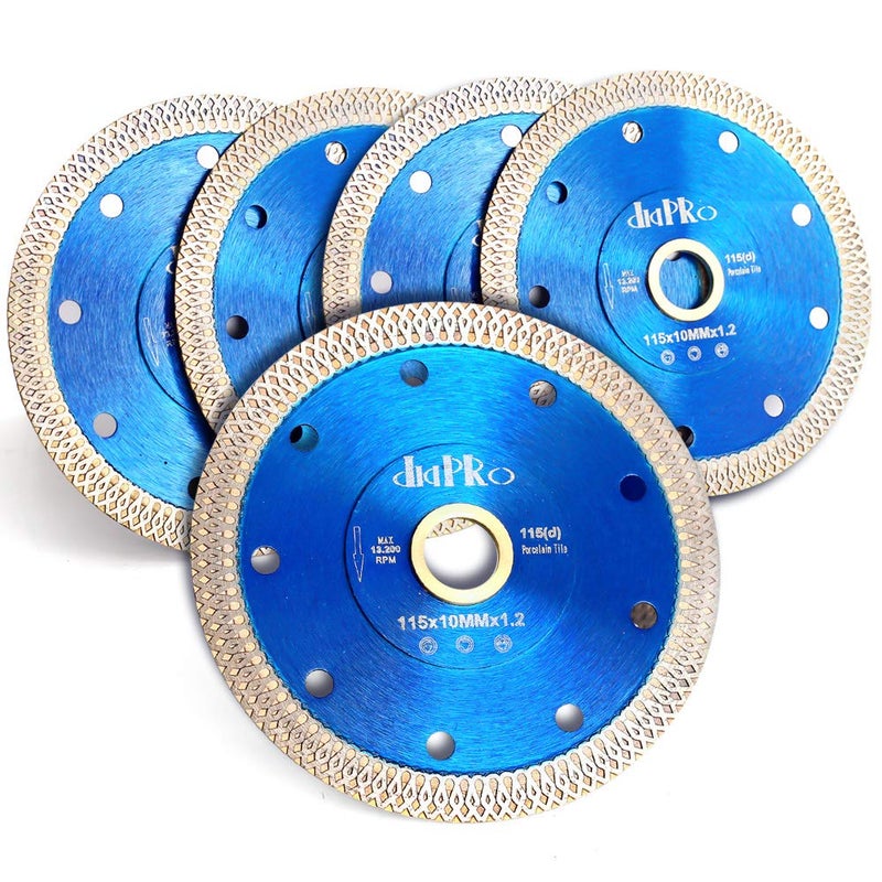 DAPRO 5Pcs/Lot Tile Blade 4.5" Super Thin Diamond Porcelain Cutting Blade for Cutting Ceramic Tile Granite Marble - Image 1