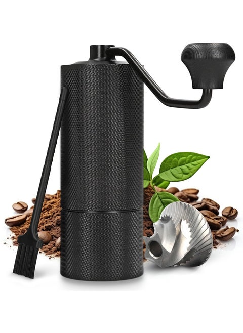 Manual Coffee Grinder,Coffee Bean Grinder with Adjustable Setting High-precision for Pour Over French Press Espresso Turkish or Cold Brew,for Travel or Camping,Black