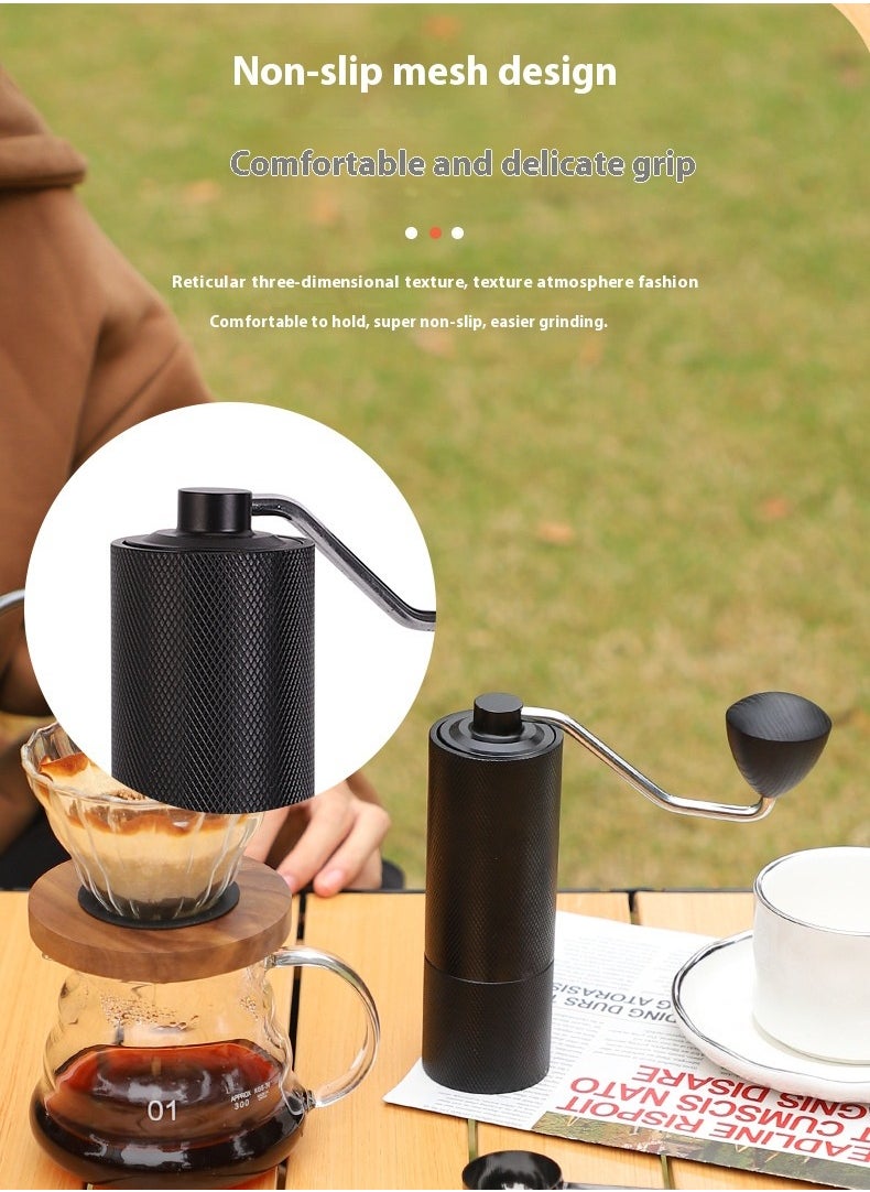 Manual Coffee Grinder,Coffee Bean Grinder with Adjustable Setting High-precision for Pour Over French Press Espresso Turkish or Cold Brew,for Travel or Camping,Black