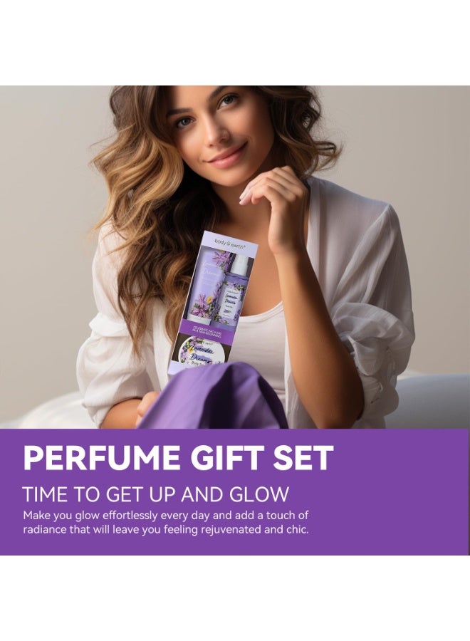 بودي & إيرث مجموعة هدايا معطر الجسم من بودي آند إيرث - هدايا سبا للنساء، عطر، لوشن للجسم، ومقشر للجسم في صندوق أحلام اللافندر - هدايا مثالية لأعياد الميلاد للأمهات والمناسبات الخاصة، أفكار هدايا فريدة لها - Image 4