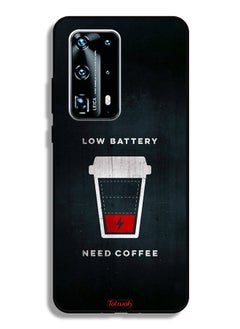 Tolwak Huawei P40 Pro Plus 5G Protective Case Cover Low Battery Need Coffee  - Image 2