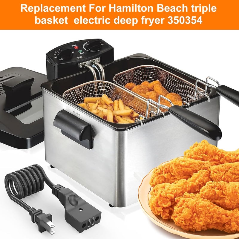 VASTHOME Deep Fryer Cord Replacement for Hamilton Beach, Masterbuilt, Butterball, Farberware, Secura, and Pukomc Electric Deep Fryers - 16 AWG Flat Power Cord Replacement Part - Image 5