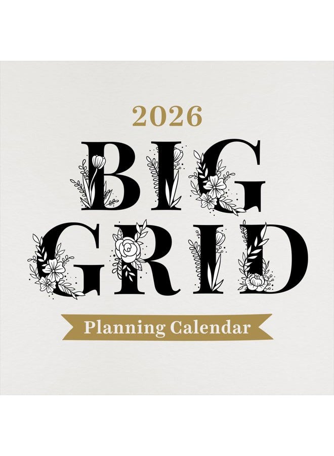 TF Publishing 2026 Big Grid-Floral Wall Calendar - Image 1