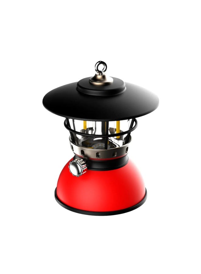 توبيز مصباح توبي المحمول للتخييم، مزود بشاحن USB، مناسب للخيمة الخارجية | مصباح طوارئ قابل لإعادة الشحن، مزود بإضاءة LED، ومصباح مقاوم للمطر، ومصباح فائق الخفة، ومصباح تخييم قابل لإعادة الشحن (أحمر) - Image 1