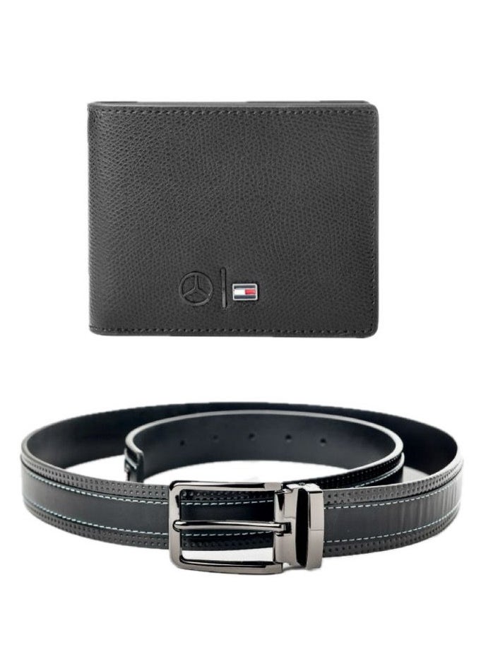 Tommy Hilfiger Plus Tommy Hilfiger x Mercedes-Benz Men's Black Wallet & Belt Set  - Image 1