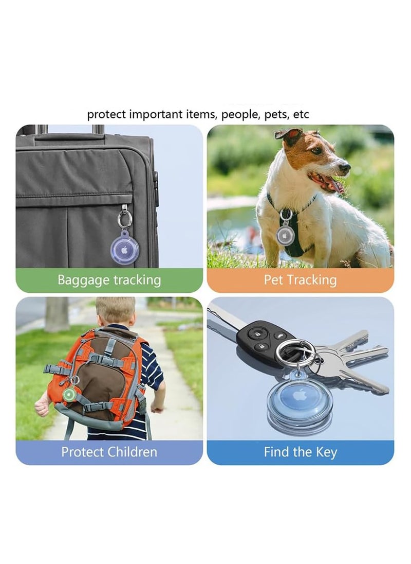 Generic - Waterproof Airtag Holder 6 Pack Apple AirTags with Keychain AirTag Case for Luggage Dog Collar and Keys Anti-Scratch Full Body Protective Airtag Holder 6 Colors - Image 1