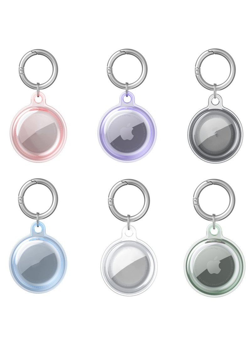 Generic - Waterproof Airtag Holder 6 Pack Apple AirTags with Keychain AirTag Case for Luggage Dog Collar and Keys Anti-Scratch Full Body Protective Airtag Holder 6 Colors - Image 1