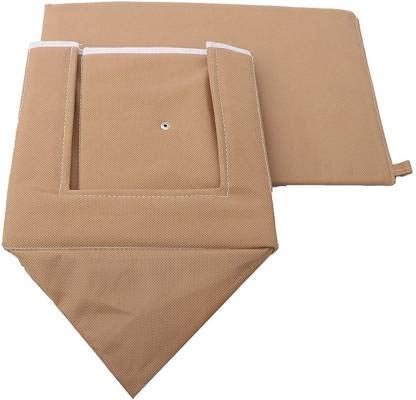 ShubhKraft Shubhkraft Clothes OrganiserClothes Organiser For WardrobeNon Woven Shirt Stacker Organizer With Handle For Shirts And TShirts For ClosetWardrobe OrganizerGarment CoverPack Of 1 Beige  - Image 3