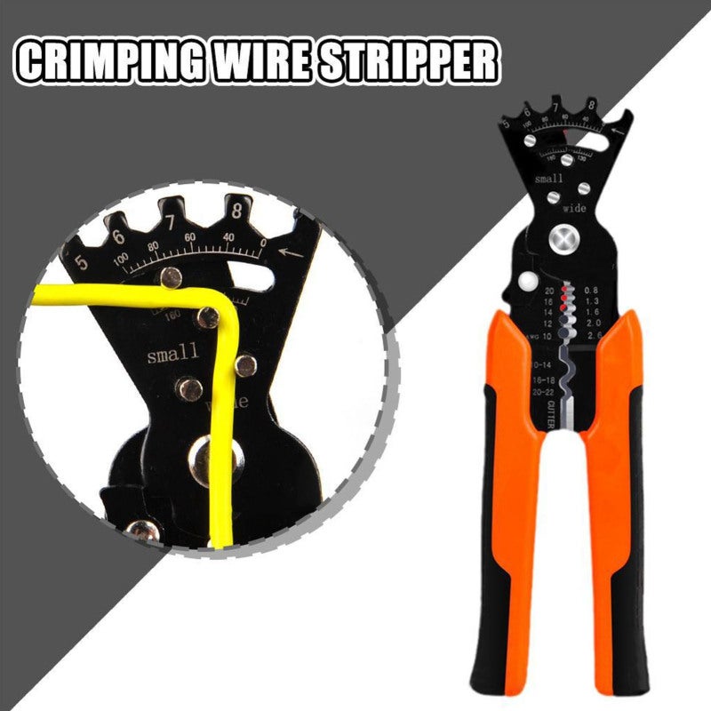 Multifunctional Wire Stripper: Chrome Vanadium Steel, Ergonomic Non-Slip Rubber Handle - High Efficiency, Wire Cutting Crimping Wrench Tool for Electrical Operations - Image 4