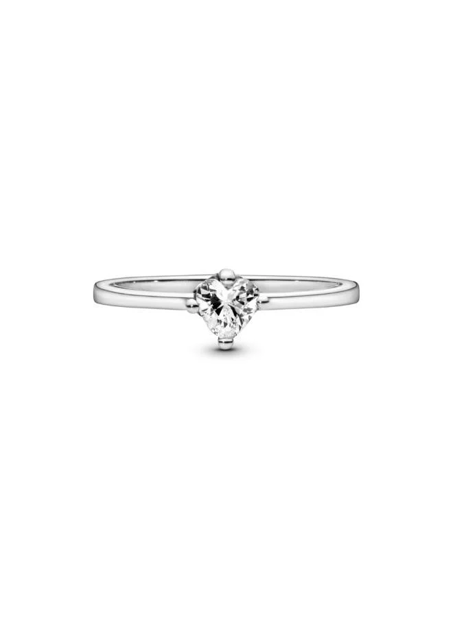PANDORA Clear Heart Solitaire Ring