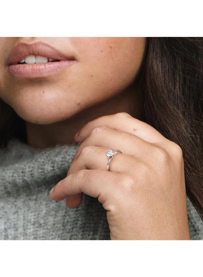 PANDORA Clear Heart Solitaire Ring
