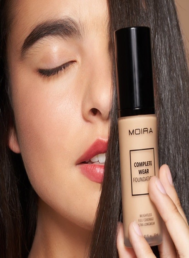 moira MOIRA Complete Wear Foundation – Shade 200 Bisque, Full Coverage, Long-Lasting Matte Finish, Lightweight & Waterproof Formula 30ml  - Image 3