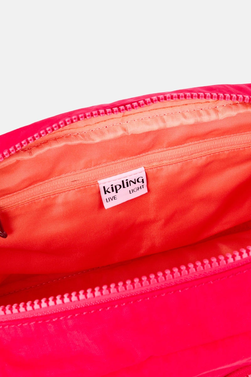 kipling Women Brand Logo Cross Body Bag, Magenta Pink - Image 4