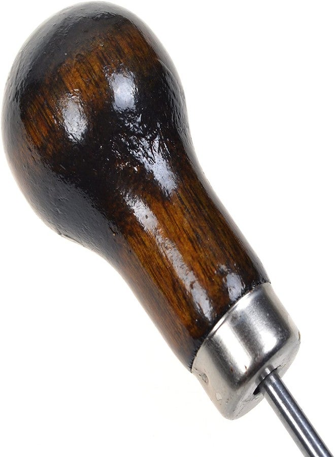JDYYICZ Pack of 2 Gourd Shape Leather Craft Cloth Wood Handle Scratch Awl Tool Pin Punching - Image 3