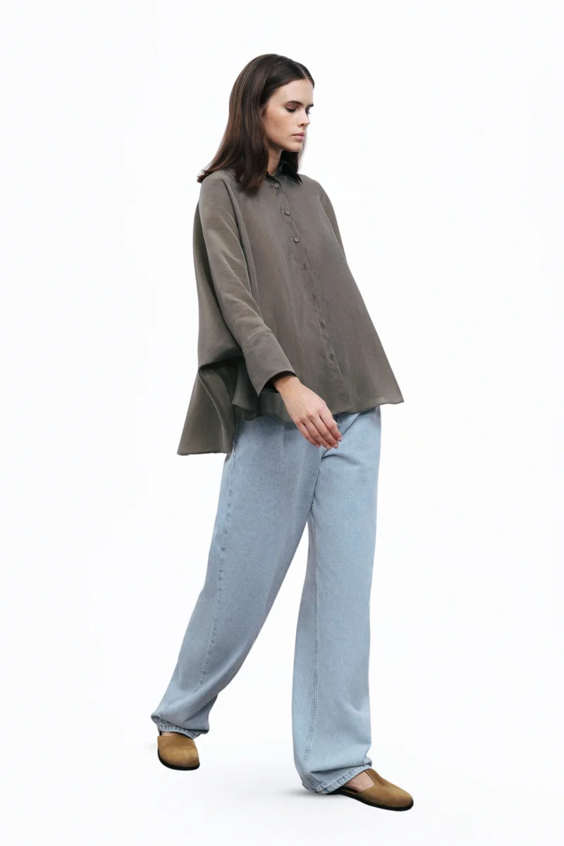 Nocturne Embroidered Flowy Shirt