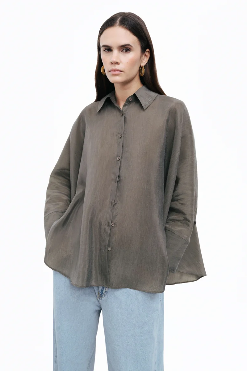 نوكتورن Embroidered Flowy Shirt