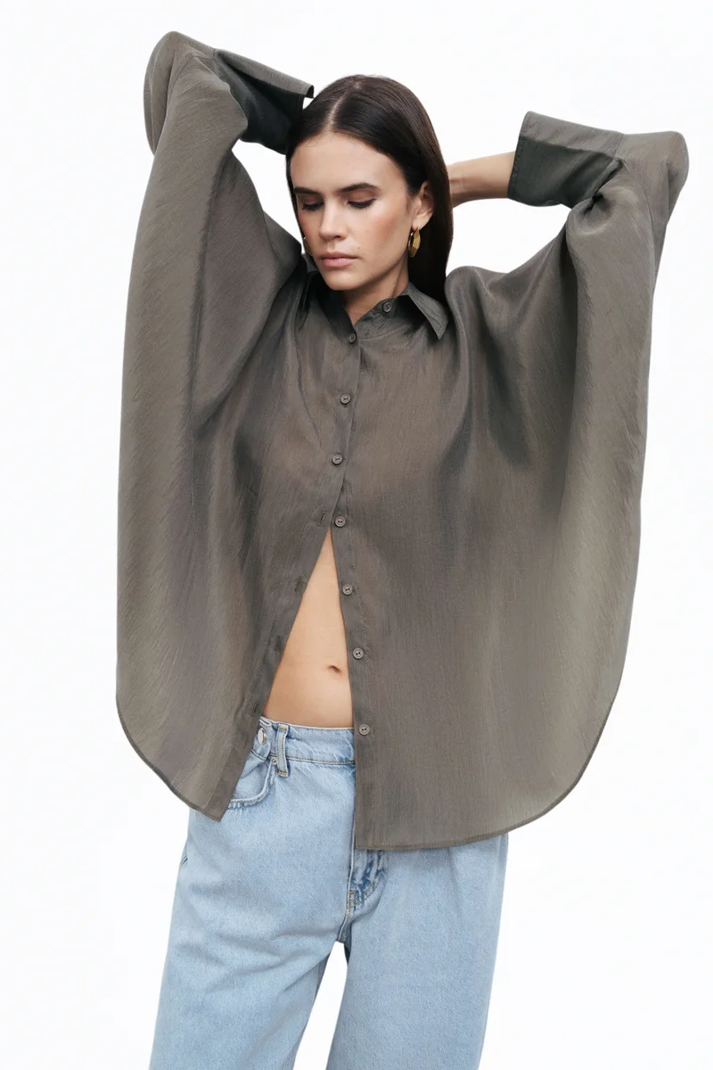 نوكتورن Embroidered Flowy Shirt