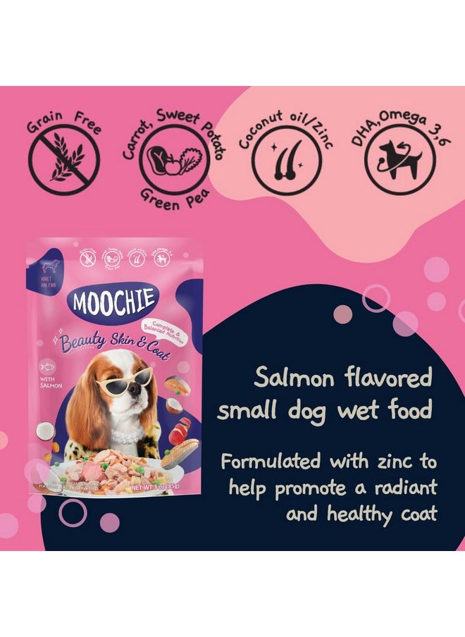 MOOCHIE Soft Wet Dog Food  Superfood Selection  Duck, Salmon & Chicken Liver Flavors  No Artificial Flavors Or Preservative 12 X 2.5 Oz Pouch  - Image 5