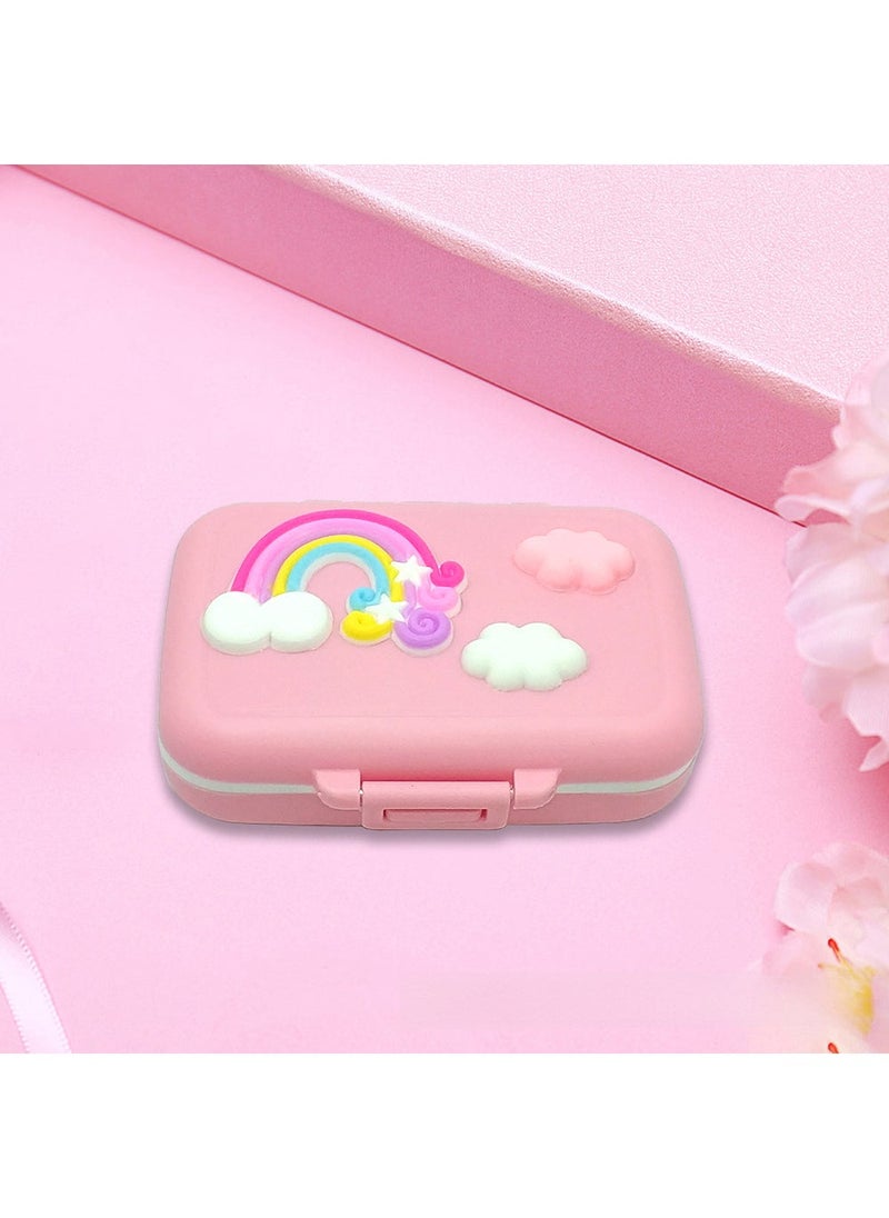 Silicone Rainbow Baby Tooth Box with Tweezers Blue - Image 3