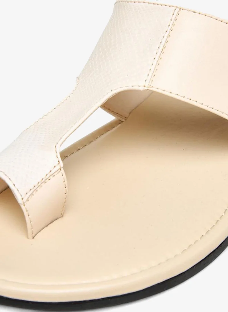 LBL by Shoexpress CREAM Panelled Arabic Sandals for Men | Best Price UAE