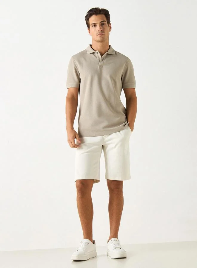 سبلاش فيڤ تيشيرت بولو بأكمام قصيرة وزر إغلاق