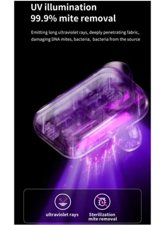 AROAQ Intelligent Mite Remover Wireless Mite Remover Strong Beating Handheld UV Sterilizer For Household Bed Small Vacuum Cleaner - Image 4