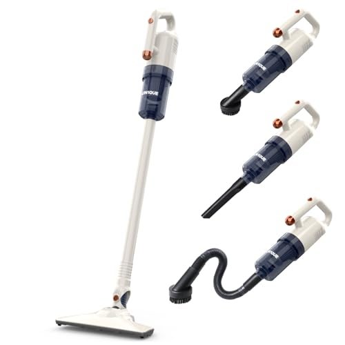 UN1QUE 2 in 1 Handheld & Stick Vacuum Cleaner for Home, 500W Handheld Vacuum with 15000PA Suction, 0.8L Washable HEPA Filter, Adjustable Head, Bagless Dry Vacumming, Deep Clean for Hard Floor, Carpet - Image 1