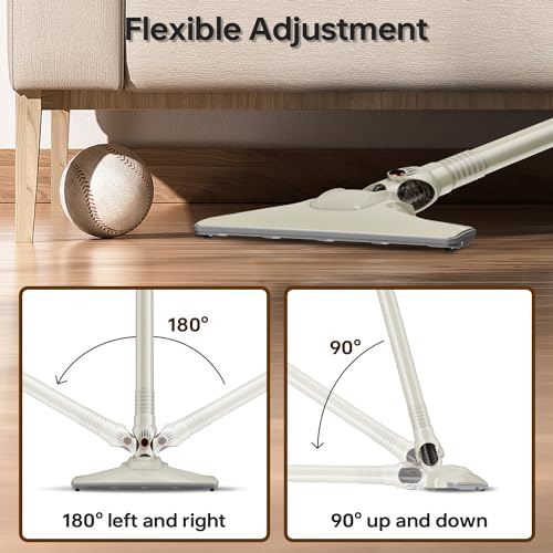 UN1QUE 2 in 1 Handheld & Stick Vacuum Cleaner for Home, 500W Handheld Vacuum with 15000PA Suction, 0.8L Washable HEPA Filter, Adjustable Head, Bagless Dry Vacumming, Deep Clean for Hard Floor, Carpet - Image 4