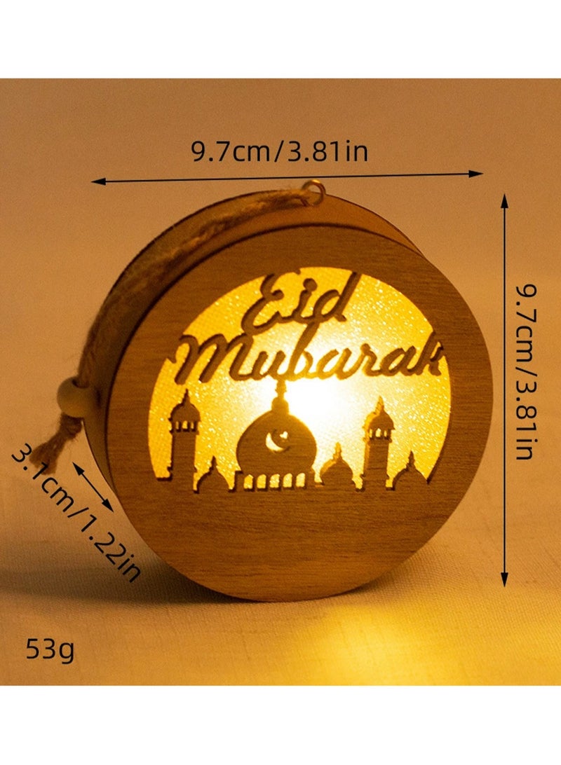 لوبيتيز أضواء عيد الفطر ، أسلوب واحد فقط ، ديكور الباب شنقاً أضواء رمضان المبارك يدوياً نجوم خشبية أدى أضواء عيد الفطر ديكور ديكور مسلم هدايا إسلامية ديكور الجدار الجدول هدايا رمضان ( الصلاة ) - Image 2
