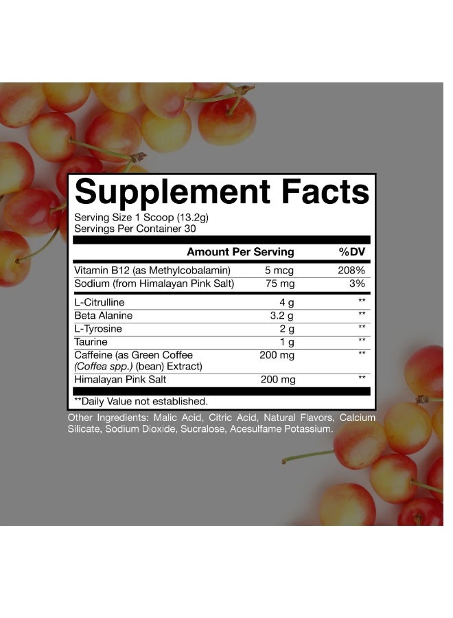 رو Raw Nutrition Essential Pre-Workout، إصدار سام سليك، كرز أبيض، 399 جرام - Image 2